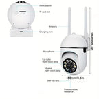 Cámara WiFi 360° para Mascotas – Te Sigue Sola, Visión Nocturna y Audio